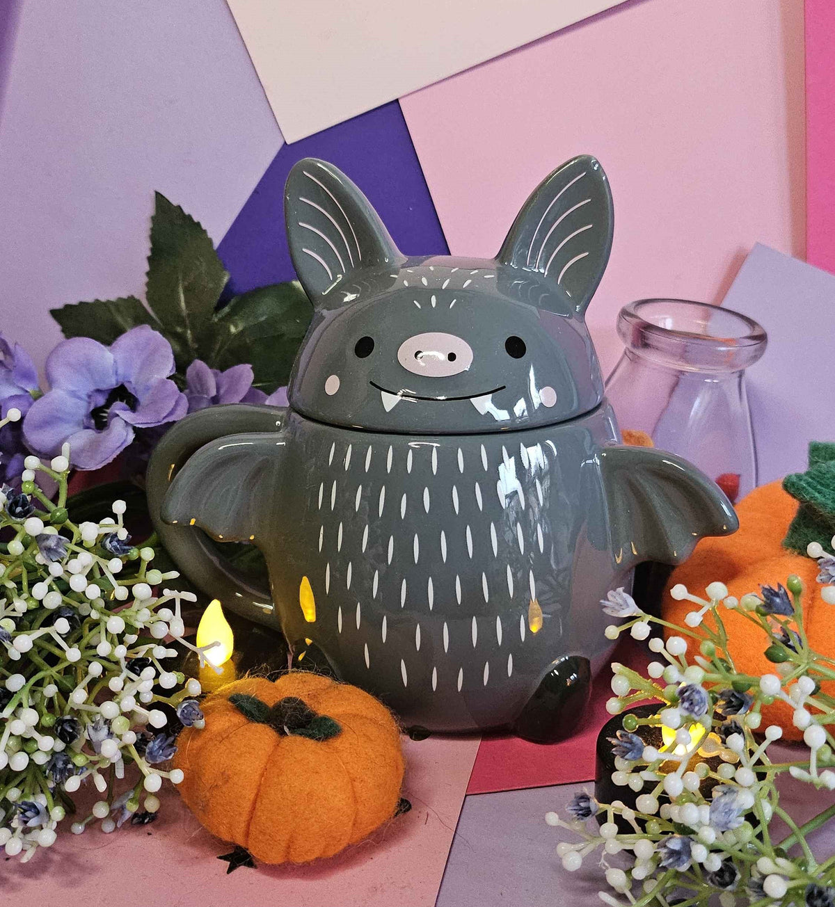 Adorable Bat Lidded Mug