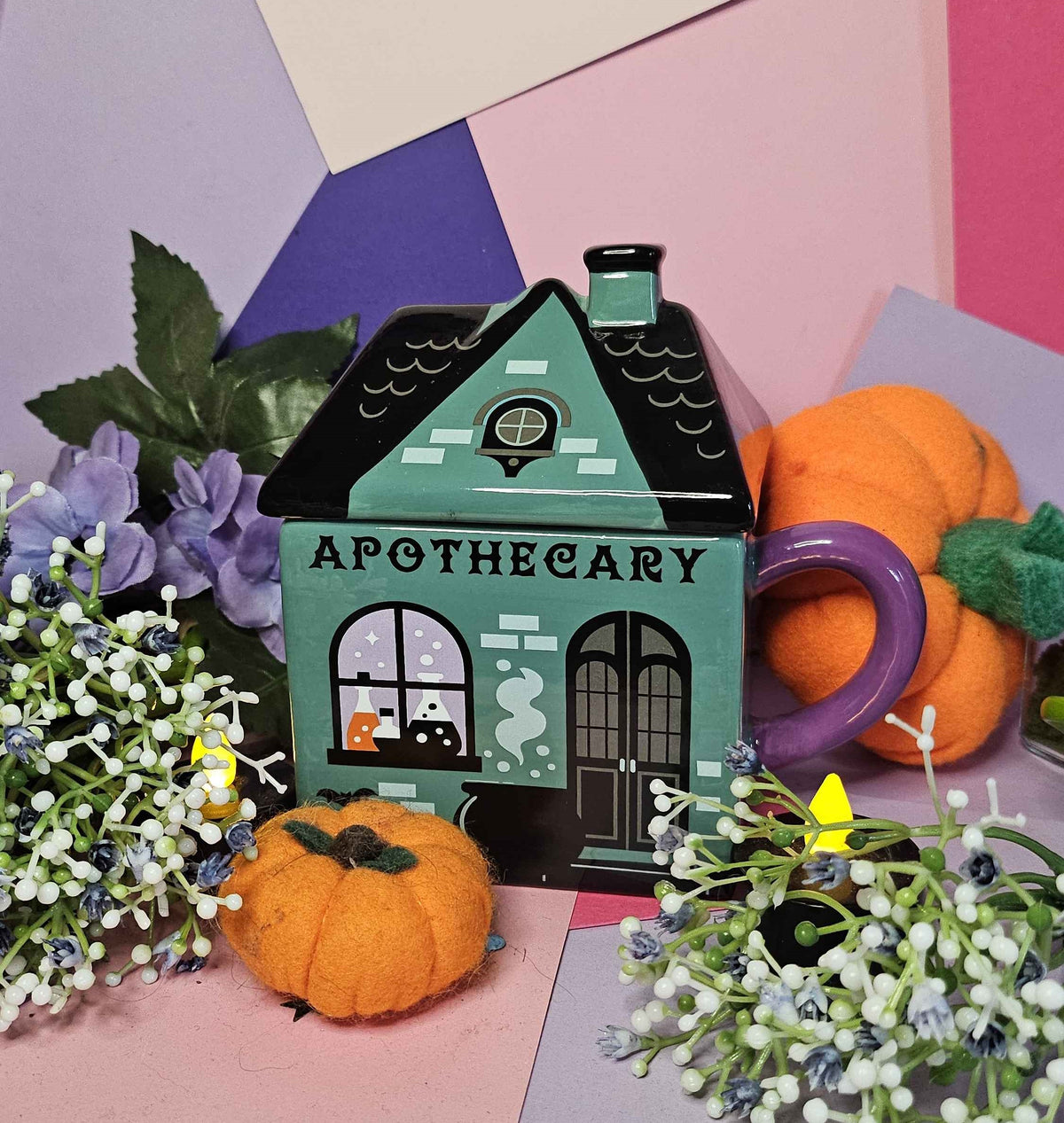 Little Apothecary Shop Lidded Mug