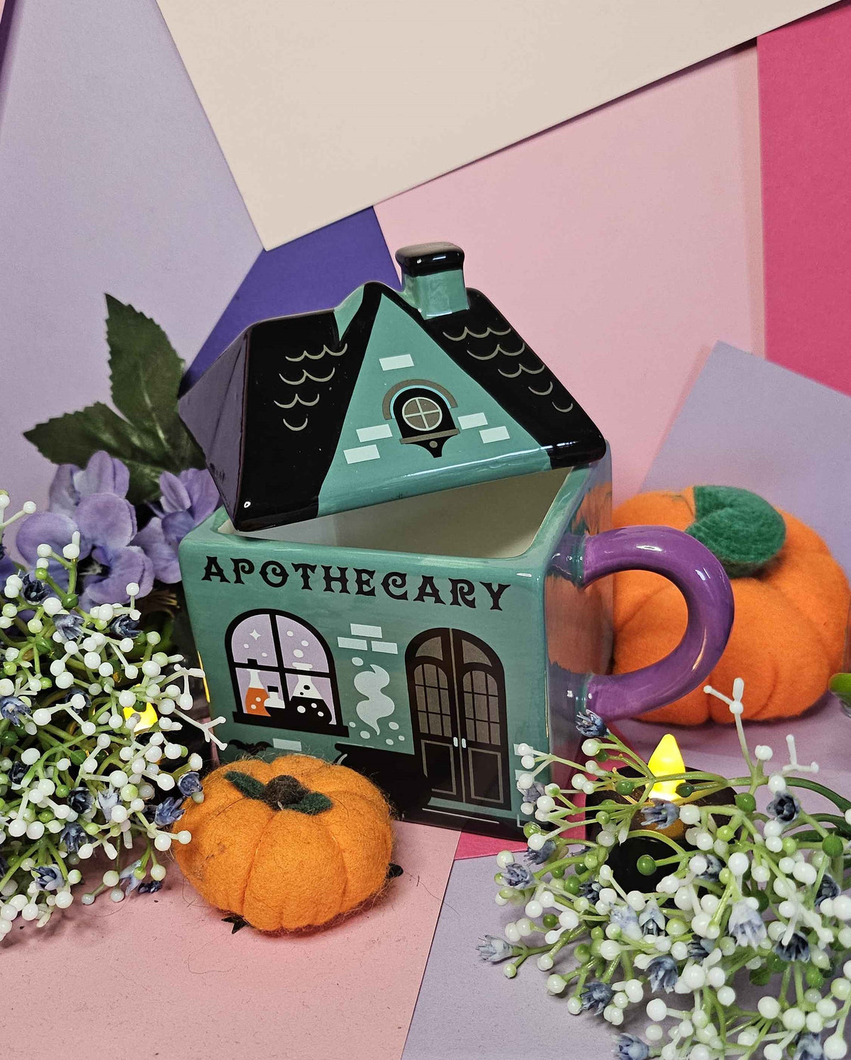 Little Apothecary Shop Lidded Mug