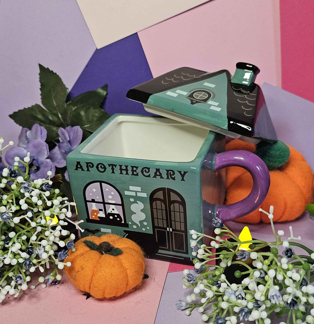 Little Apothecary Shop Lidded Mug