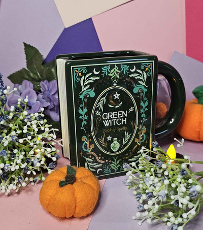 Green Witch Book Mug