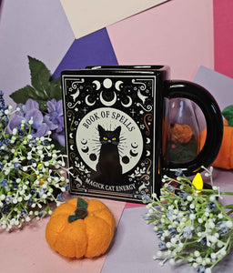 Black Cat Magick Book Mug