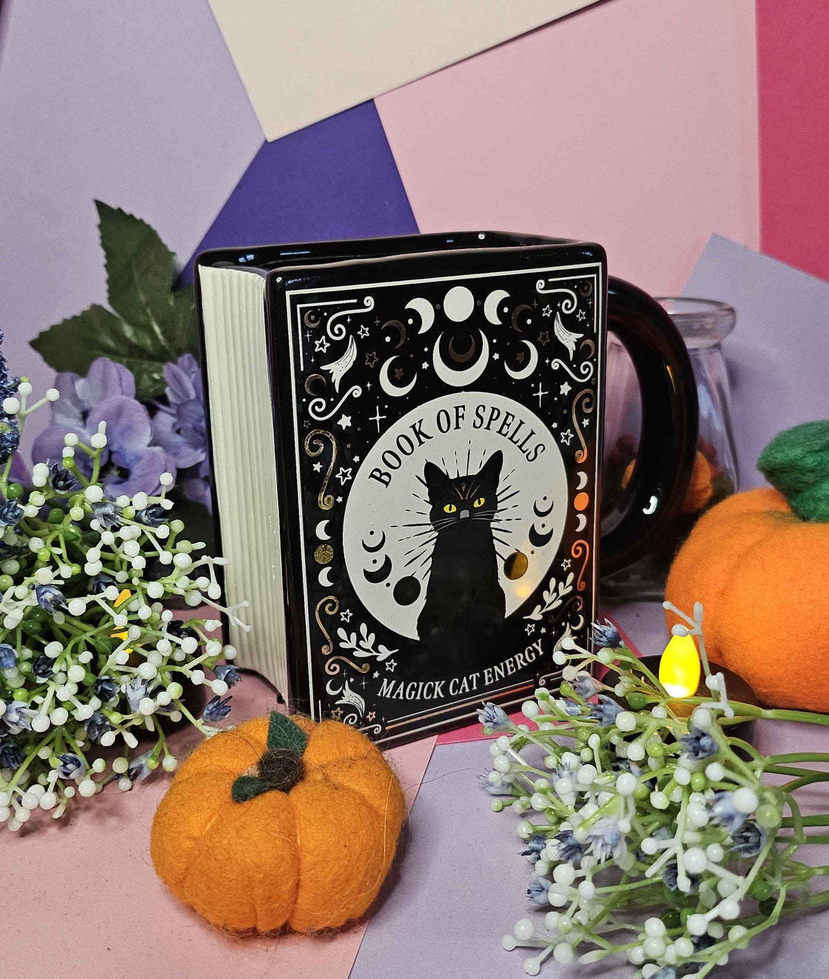 Black Cat Magick Book Mug