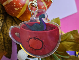Pumpkin Spice Nessie Keychain