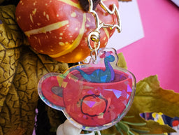 Pumpkin Spice Nessie Keychain