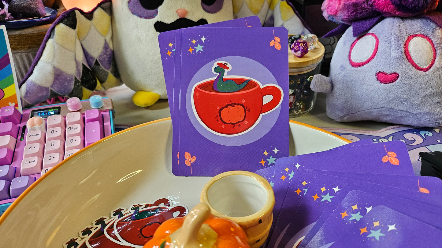 Pumpkin Spice Nessie Postcard