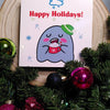 Cosy Ghost Happy Holidays Greting Card